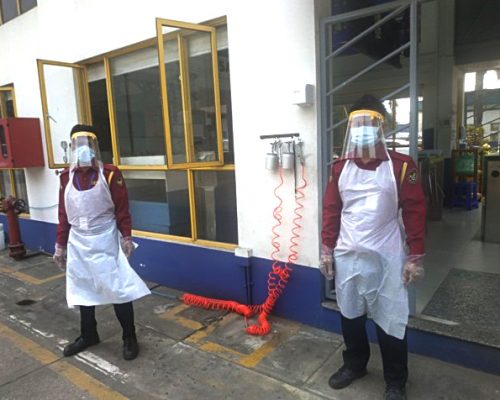 Disinfectant personnel and spray guns